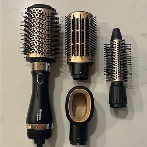 Gold and Black Hair Styling Tool Set